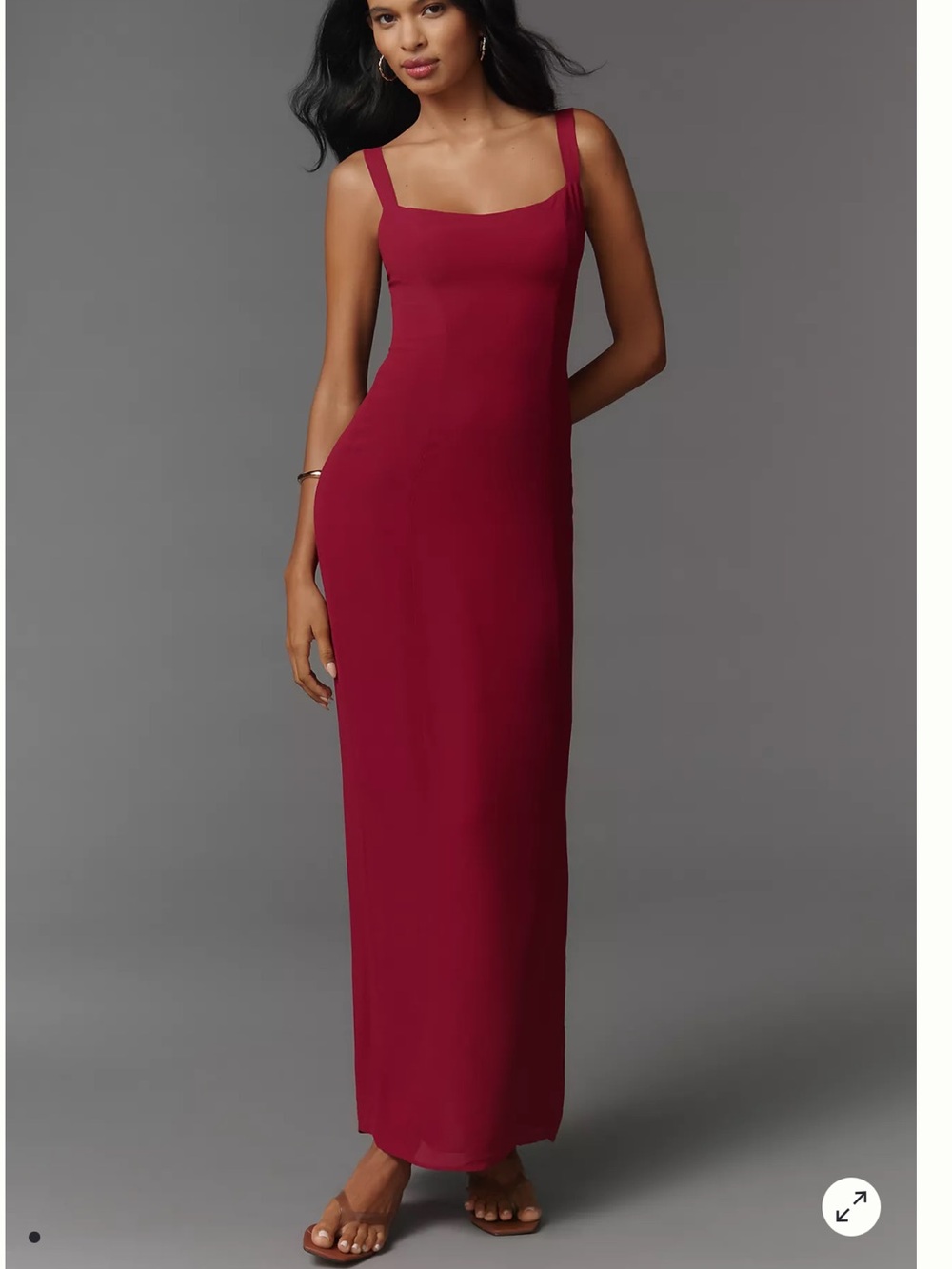 NWT Reformation Chime Open Back Maxi Dress Size 12 Beet